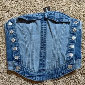 pretty little thing jean top